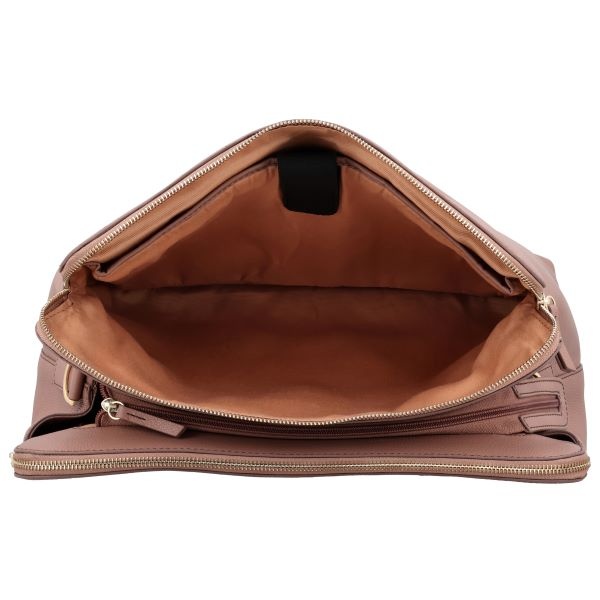 LouLou Laptop schoudertas OLIVIA Mocha
