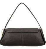 LouLou ISA Chocolade Torte Gold – Bruine leren overslagtas met gouden details