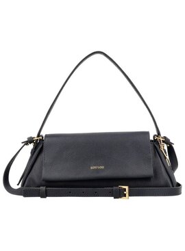 LouLou ISA Dark Blue Gold – Donkerblauwe leren overslag schoudertas LouLou ISA Dark Blue Gold – Donkerblauwe leren overslag schoudertas