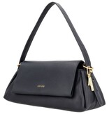 LouLou ISA Dark Blue Gold – Donkerblauwe leren overslag schoudertas