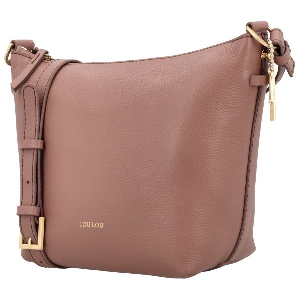 LouLou LOIS Mocha Mousse Gold – Zachtroze leren hobo / crossbody tas