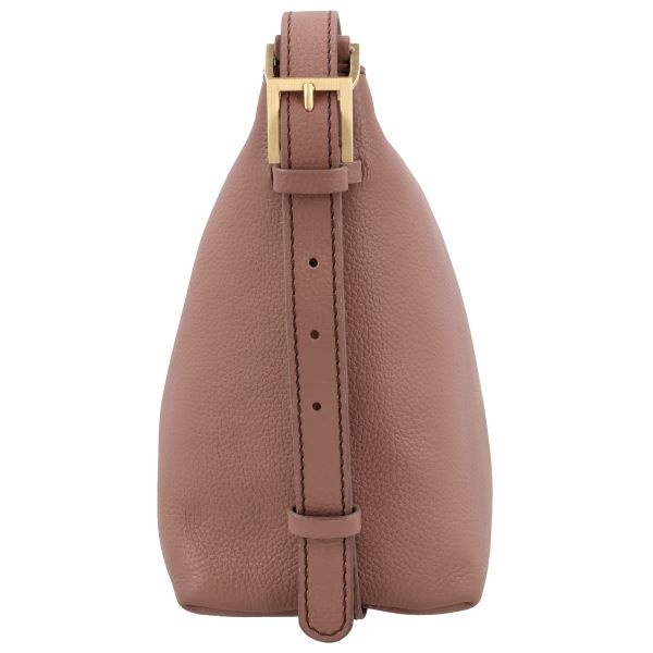 LouLou LOIS Mocha Mousse Gold – Zachtroze leren hobo / crossbody tas