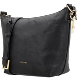 LouLou LOIS Black Gold – zwarte  leren hobo / crossbody tas