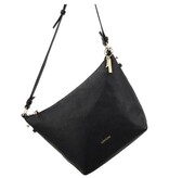 LouLou LOIS Black Gold – zwarte  leren hobo / crossbody tas
