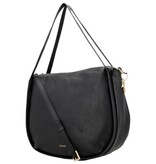 LouLou LOU L Black Gold – Zwarte leren shopper met gouden hardware en RFID