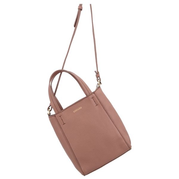 LouLou NAOMI Mocha Mousse Gold – roze crossbodytas met RFID
