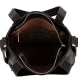 LouLou NAOMI Chocolate Torte Gold – bruine crossbodytas met RFID