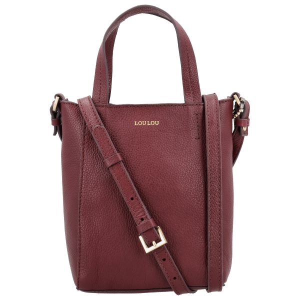 LouLou NAOMI Ruby Gold – rode crossbodytas met RFID
