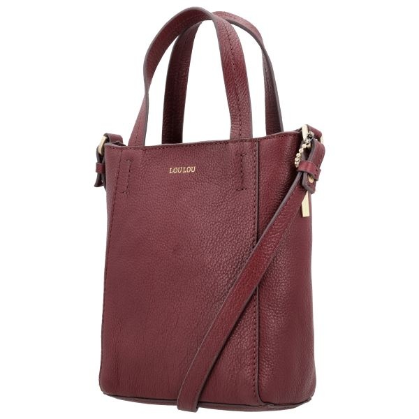 LouLou NAOMI Ruby Gold – rode crossbodytas met RFID