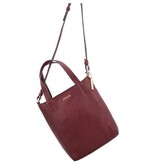 LouLou NAOMI Ruby Gold – rode crossbodytas met RFID