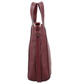 LouLou NAOMI Ruby Gold – rode crossbodytas met RFID