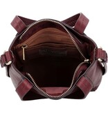 LouLou NAOMI Ruby Gold – rode crossbodytas met RFID