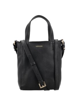 LouLou NAOMI Black Gold – Zwart leren crossbodytas met RFID LouLou NAOMI Black Gold – Zwart leren crossbodytas met RFID
