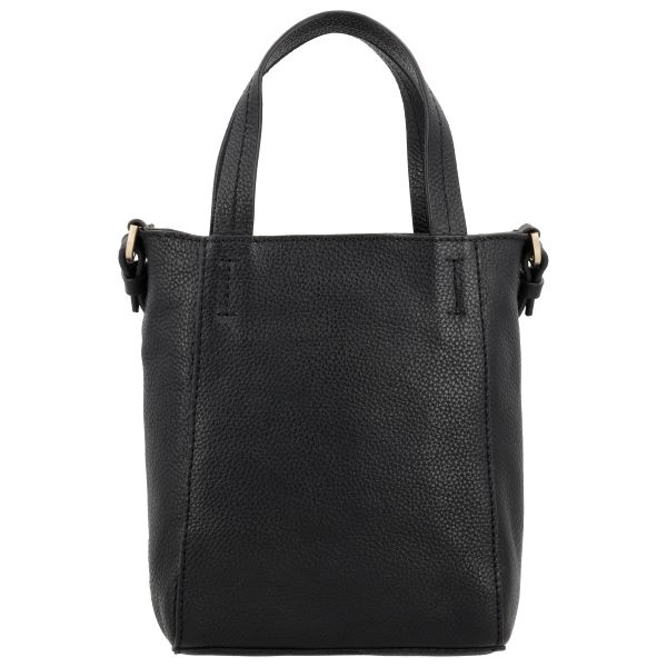 LouLou NAOMI Black Gold – Zwart leren crossbodytas met RFID
