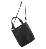 LouLou NAOMI Black Gold – Zwart leren crossbodytas met RFID