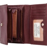 LouLou PETITE FLEUR Ruby Gold – robijnrode portemonnee met RFID