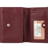 LouLou PETITE FLEUR Ruby Gold – robijnrode portemonnee met RFID