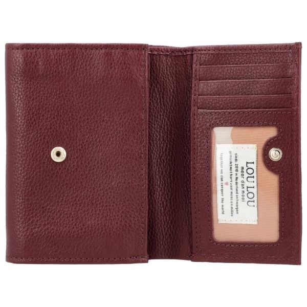 LouLou PETITE FLEUR Ruby Gold – robijnrode portemonnee met RFID