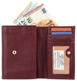 LouLou PETITE FLEUR Ruby Gold – robijnrode portemonnee met RFID