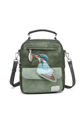 Hi Di Hi Schoudertas Traveller TRV15 d.green/l. green