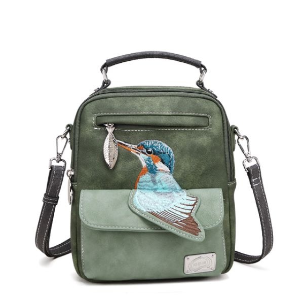 Hi Di Hi Schoudertas Traveller TRV15 d.green/l. green