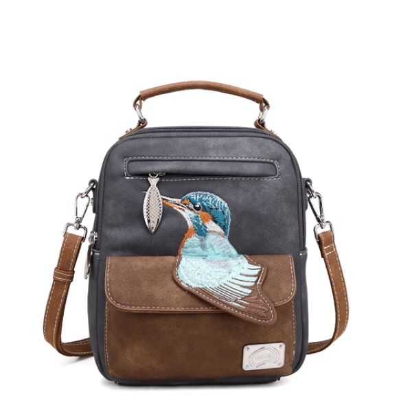 Hi Di Hi Schoudertas Traveller TRV16 d.grey/d.brown