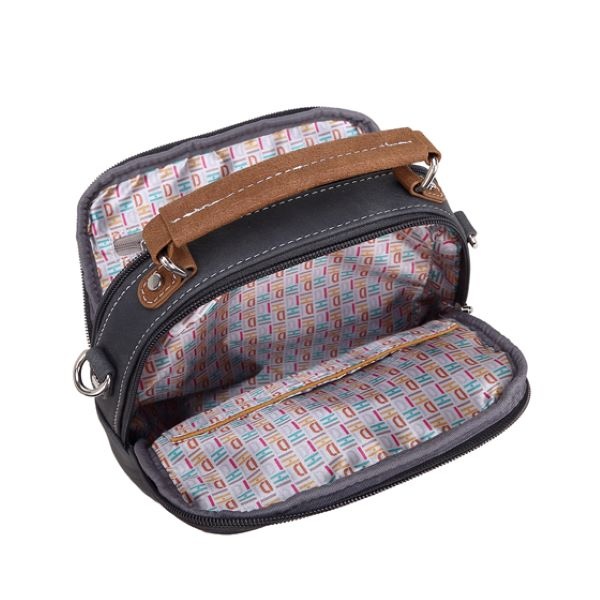 Hi Di Hi Schoudertas Traveller TRV16 d.grey/d.brown