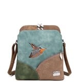 Hi Di Hi Schoudertas Whistle WH02 aqua/d.brown