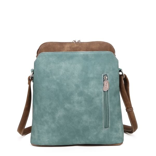 Hi Di Hi Schoudertas Whistle WH02 aqua/d.brown