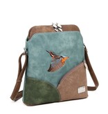 Hi Di Hi Schoudertas Whistle WH02 aqua/d.brown