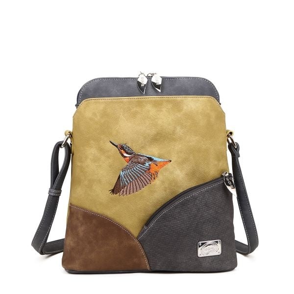 Hi Di Hi Schoudertas Whistle WH04 yellow/d.grey