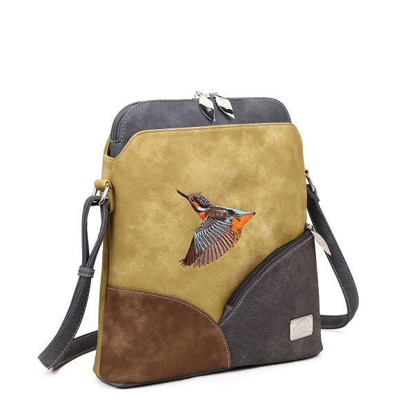 Hi Di Hi Schoudertas Whistle WH04 yellow/d.grey