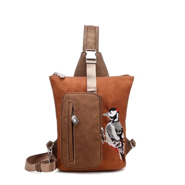 Hi Di Hi Slingbag/rugzak Drummer DR05 cognac/brown