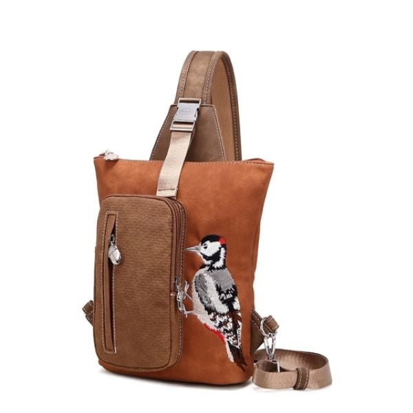 Hi Di Hi Slingbag/rugzak Drummer DR05 cognac/brown