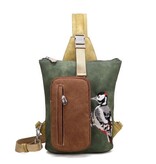 Hi Di Hi Slingbag/rugzak Drummer DR07 d.green/yellow