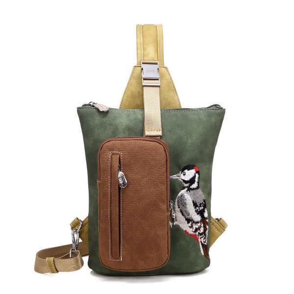 Hi Di Hi Slingbag/rugzak Drummer DR07 d.green/yellow