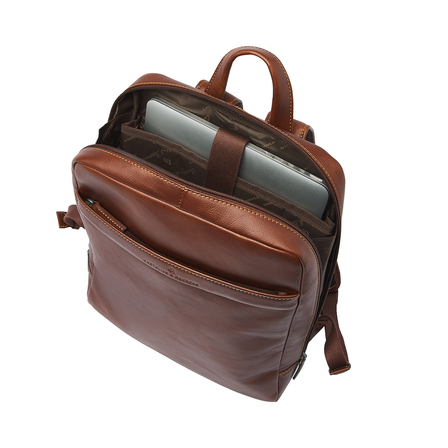 Castelijn & Beerens Laptoprugzak 15,6" RFID | lichtbruin. Special Edition