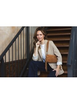 Chabo Suede Stormy Fringes Small Shoulderbag