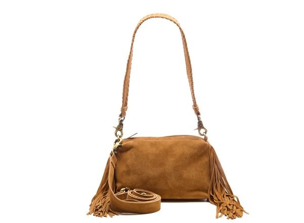 Chabo Suede Stormy Fringes Small Shoulderbag