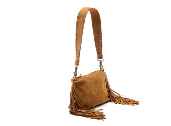 Chabo Suede Stormy Fringes Small Shoulderbag
