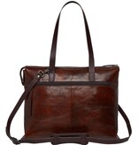 Castelijn & Beerens Dames Laptop schoudertas 15,6" RFID | cognac