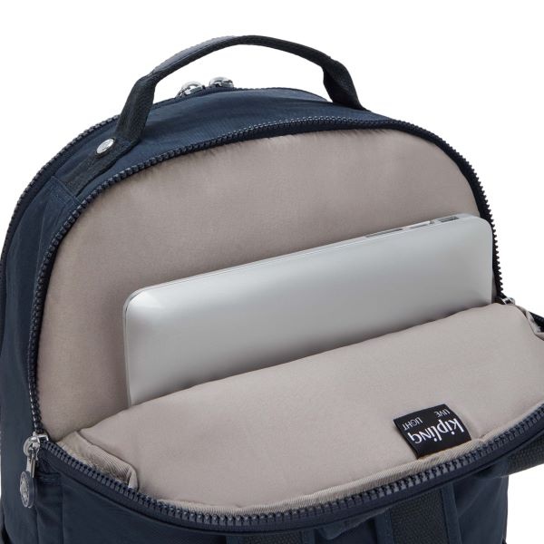 Kipling SEOUL Grote Rugzak Met Laptop Bescherming Blue Bleu