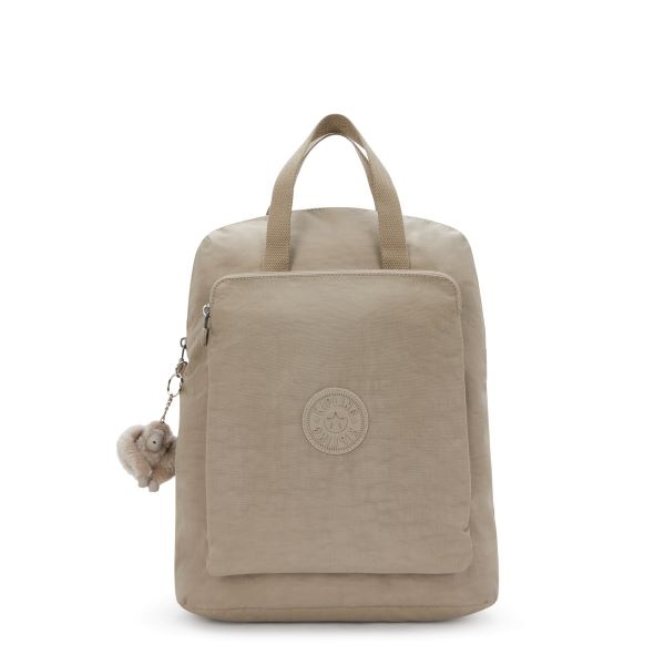 Kipling KAZUKI Middelgrote rugzak met laptopbescherming soft taupe