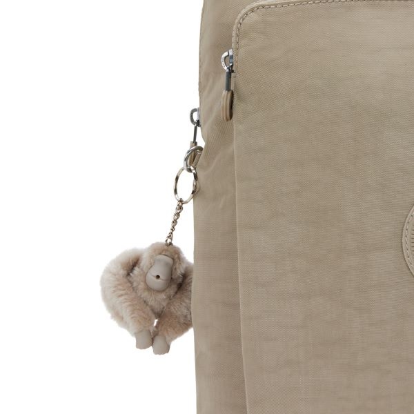 Kipling KAZUKI Middelgrote rugzak met laptopbescherming soft taupe