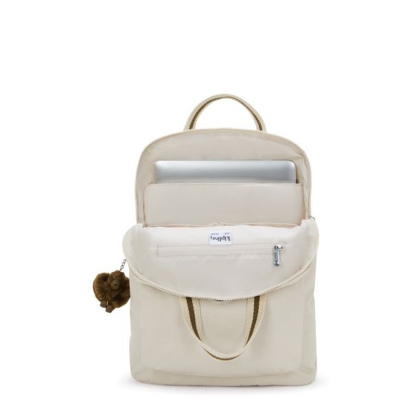 Kipling KAZUKI Middelgrote rugzak met laptopbescherming soft sand