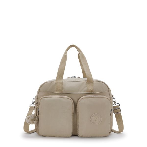 Kipling DEFEA XL Middelgrote weekendtas met laptopvak , soft taupe