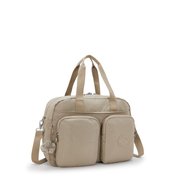 Kipling DEFEA XL Middelgrote weekendtas met laptopvak , soft taupe