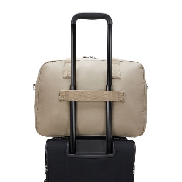Kipling DEFEA XL Middelgrote weekendtas met laptopvak , soft taupe