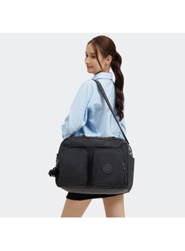 Kipling DEFEA XL Middelgrote weekendtas met laptopvak , Black