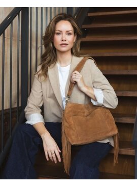 Chabo Suede Stormy Fringes Big Shoulderbag Light cognac